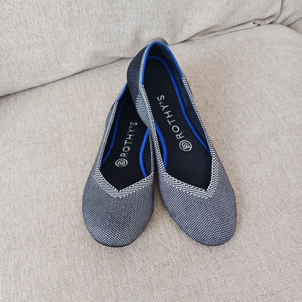 Rothy's Black and Blue Women's Flats